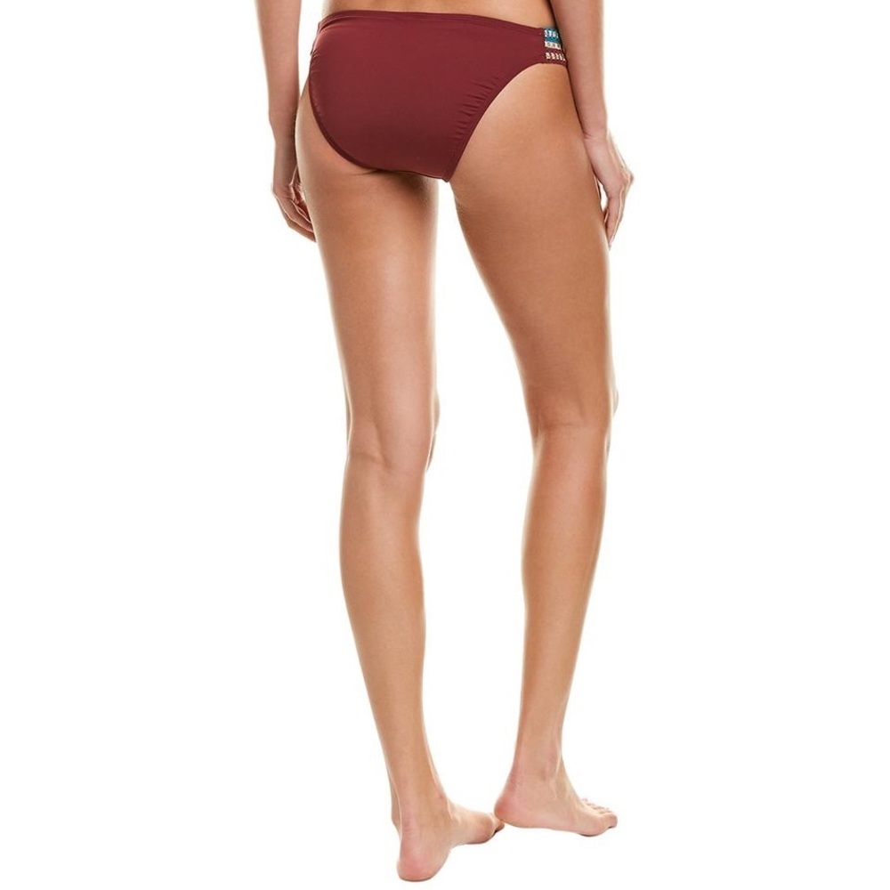 La Blanca Mahogany Stitch Hipster Bikini Bottom Mid Rise Swimwear - Picture 4 of 9